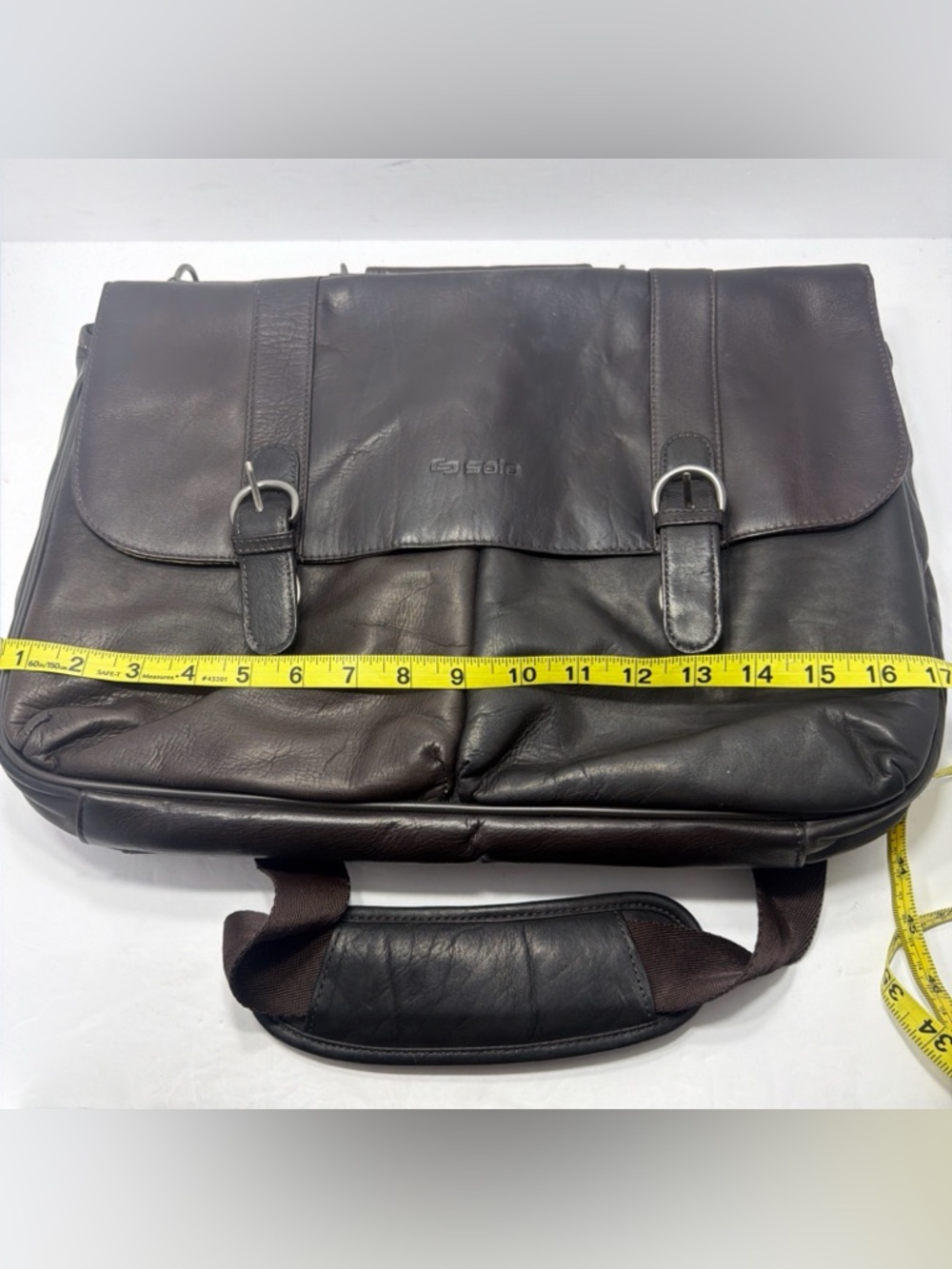 Solo Leather 16 Inch Laptop Briefcase/Bag